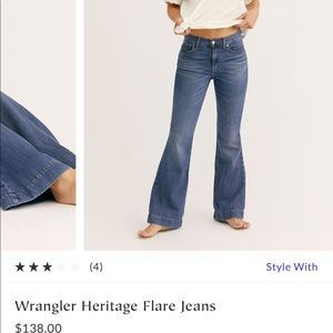 Wrangler High Rise Flare Size 26